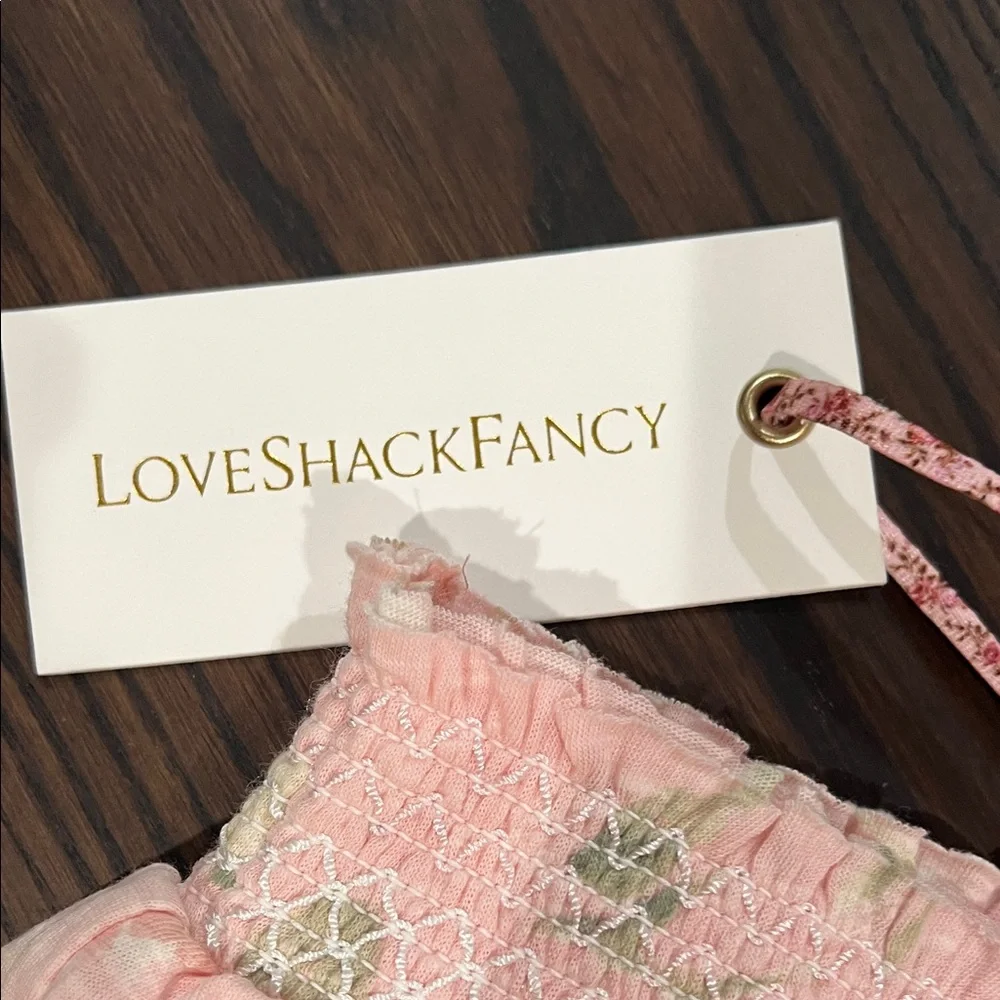 Floral Pink Ruffled Skirt love shack fancy NEW - Picture 2 of 7